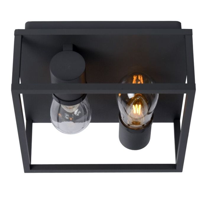 Plafoniera moderna nera, Carlyn, IP54