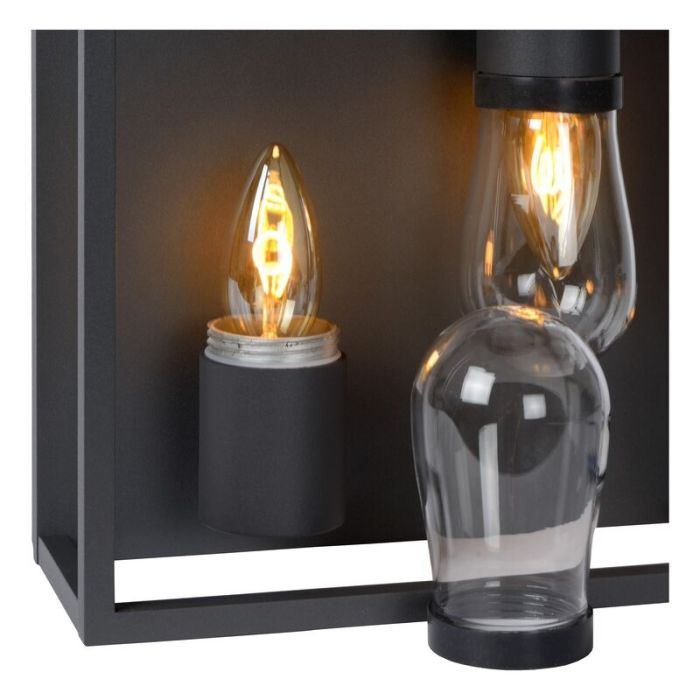 Plafoniera moderna nera, Carlyn, IP54