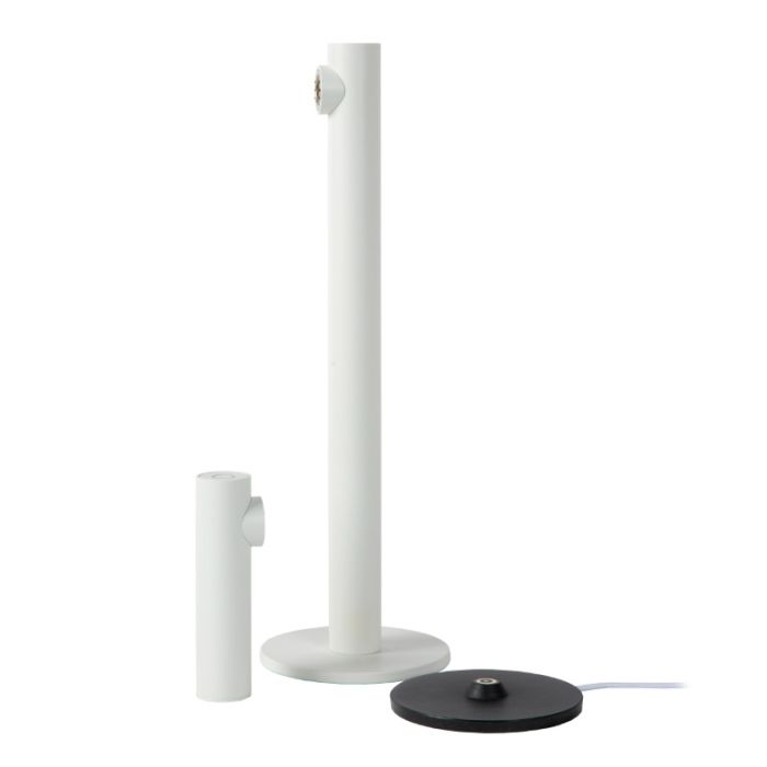 Lampada da tavolo ricaricabile moderna bianca, Antrim, 2,2W, 2700K LED, IP54, controllo touch