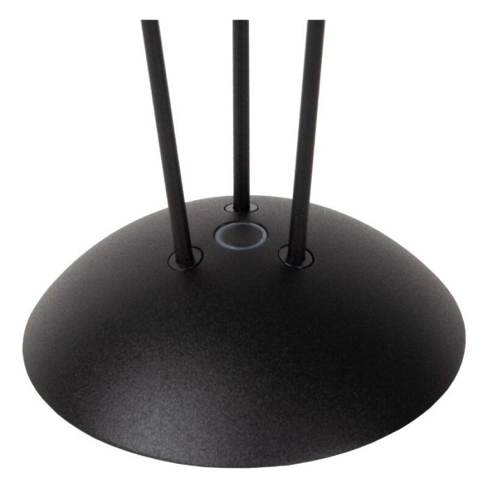 Lampada da tavolo da esterno ricaricabile moderna nera, Renee, 2,2W, 2700K LED, IP54, controllo touch