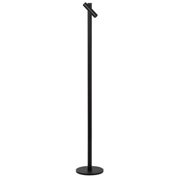 Lampada da terra ricaricabile moderna nera, Antrim, 2,2W, 2700K LED, IP54, controllo touch