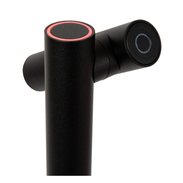Lampada da terra ricaricabile moderna nera, Antrim, 2,2W, 2700K LED, IP54, controllo touch
