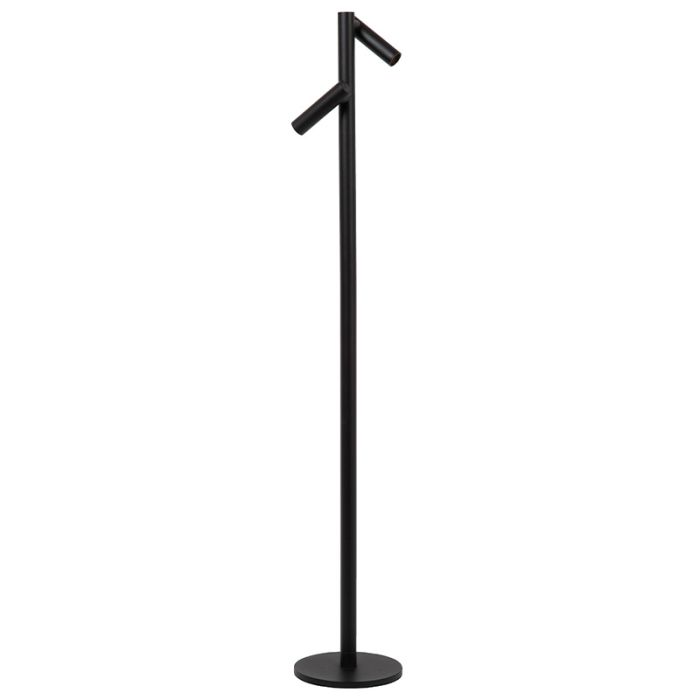 Lampada da terra ricaricabile moderna nera, Antrim, 2,2W, 2700K LED, IP54, controllo touch