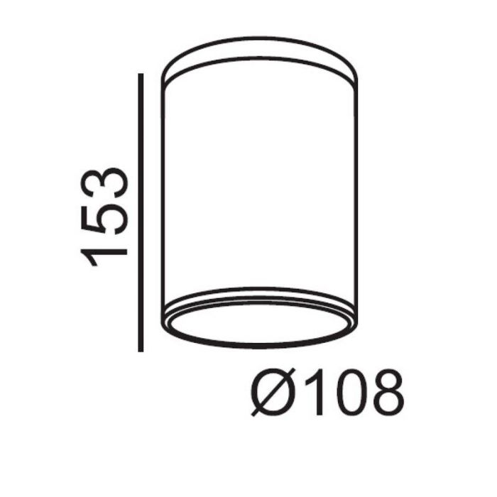 Lampada da esterno moderna antracite, Tubix, IP54