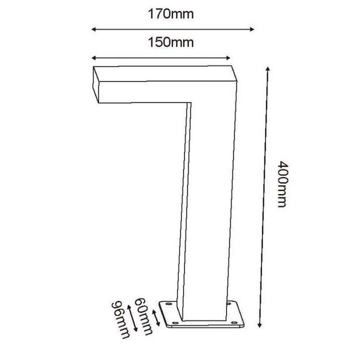 Lampada da esterno moderna antracite, Texas, 6W, 3000K LED, IP54