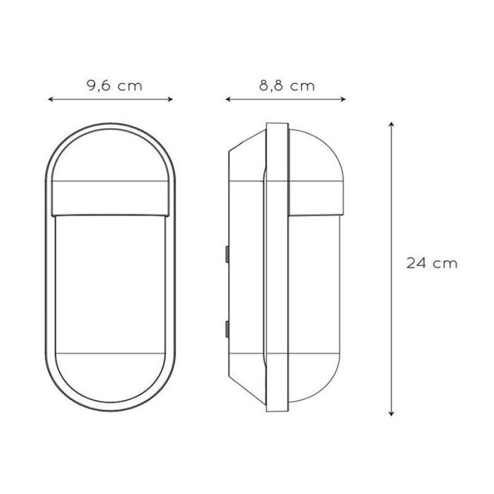 Lampada da esterno classica nera, Capsule, IP54