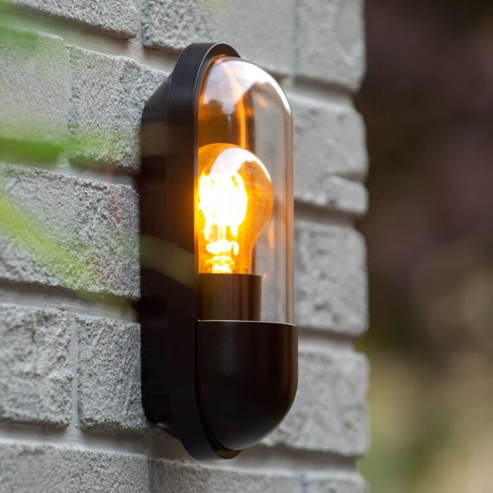 Lampada da esterno classica nera, Capsule, IP54