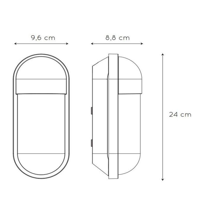 Lampada da esterno classica bianca, Capsule, IP54