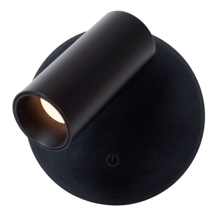 Applique ricaricabile moderna nera, Toni, 2W, 2700-4000K, controllo touch