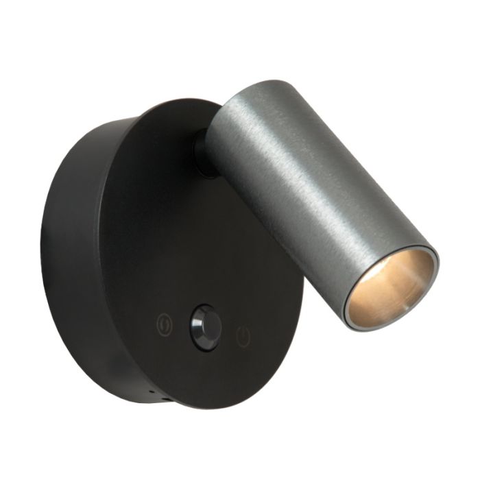 Applique ricaricabile moderna grigia, Toni, 2W, 2700-4000K, controllo touch
