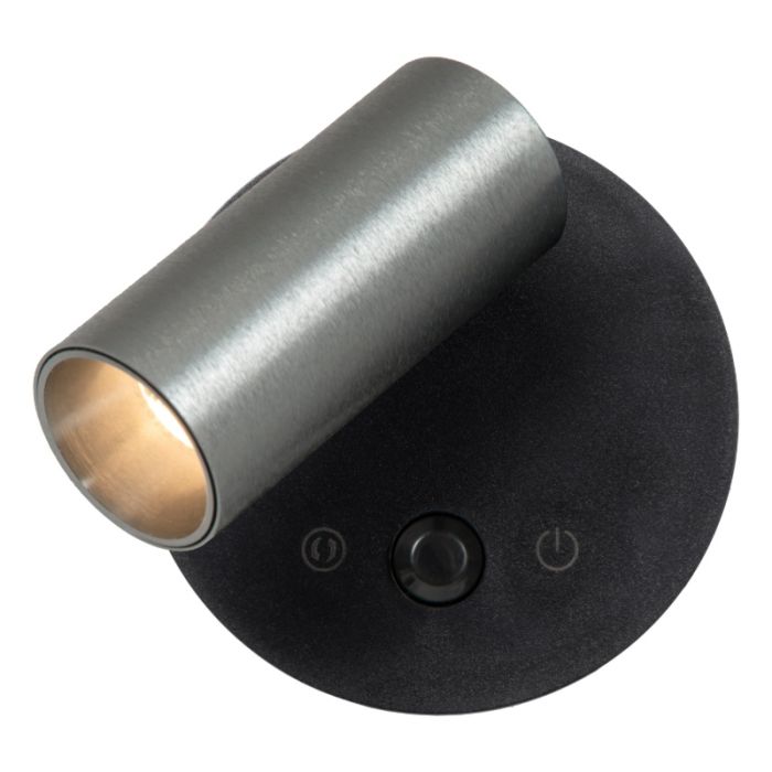 Applique ricaricabile moderna grigia, Toni, 2W, 2700-4000K, controllo touch