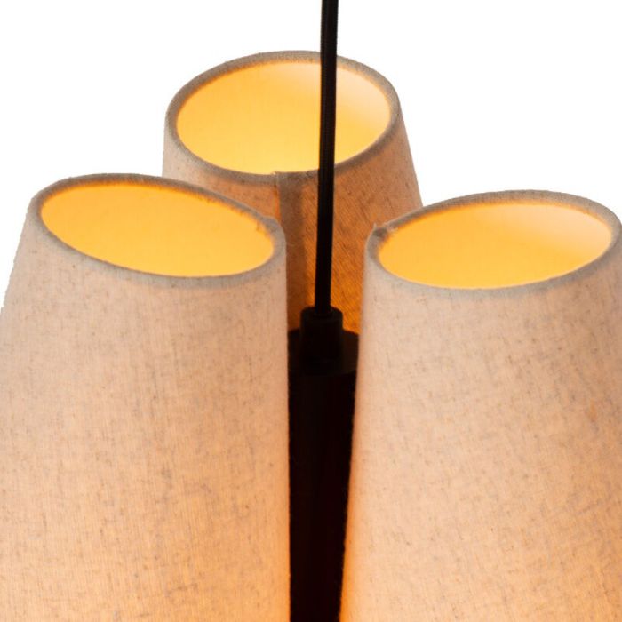 Lampada a sospensione beige in tessuto, Gregory
