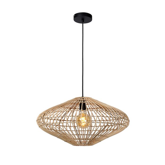 Lampada a sospensione rustica in legno, Magali