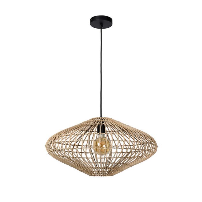 Lampada a sospensione rustica in legno, Magali