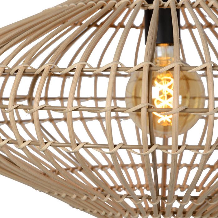 Lampada a sospensione rustica in legno, Magali