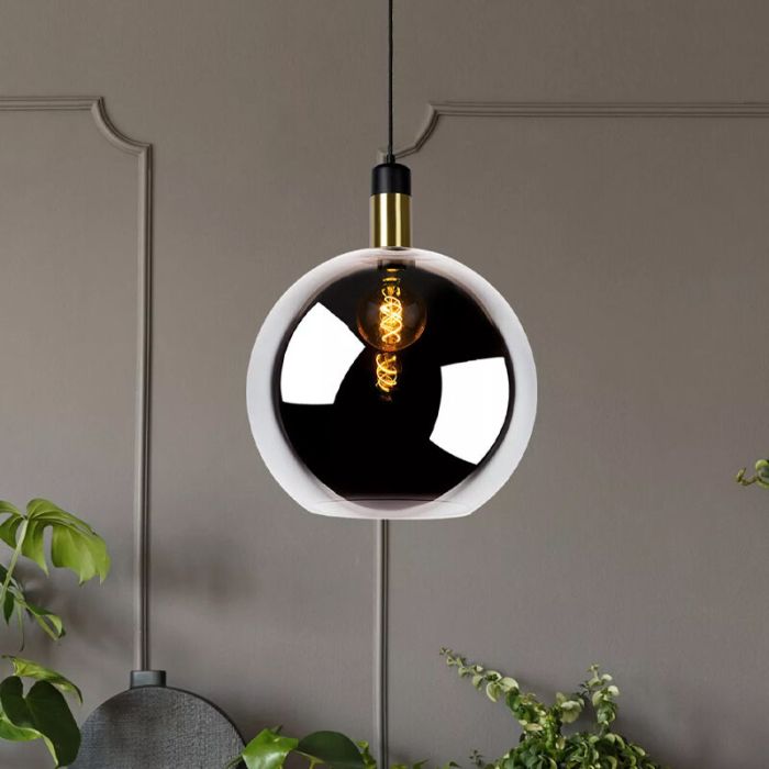 Lampada a sospensione vintage grigia, Julius