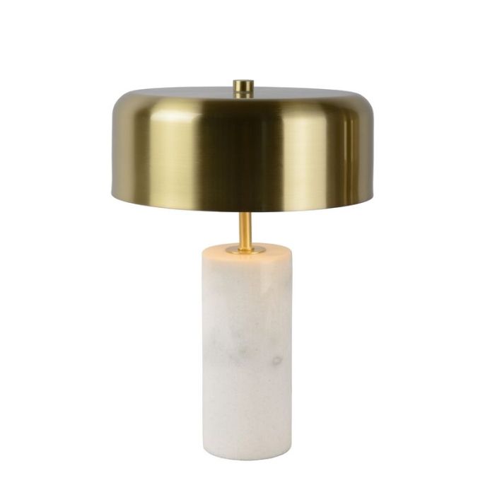 Lampada da tavolo in marmo dorata, Mirasol, con interruttore