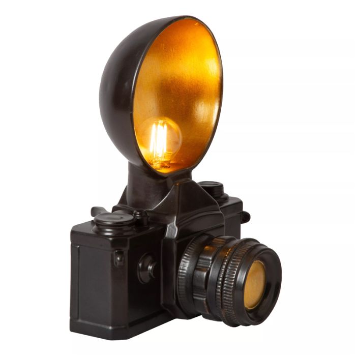 Lampada da tavolo retrò nera, Extravaganza Camera, con interruttore