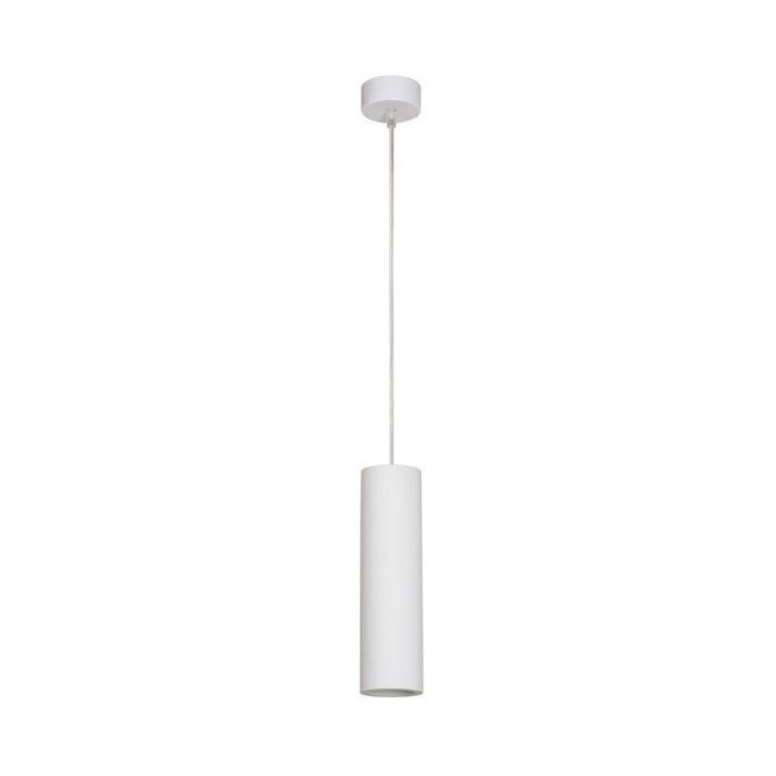 Lampada a sospensione in gesso bianca, Gipsy