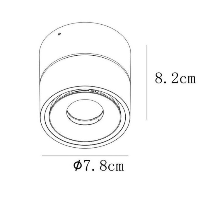 Faretto da soffitto moderno bianco, Yumiko, 8W, 2700K LED