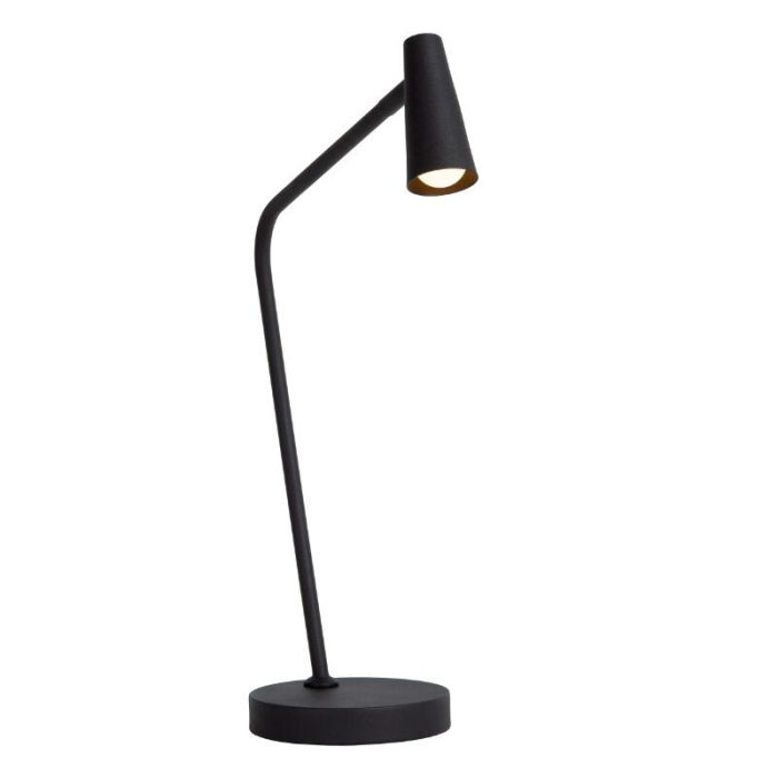 Lampada da tavolo ricaricabile moderna nera, Stirling, 3W, 2700K LED, controllo touch