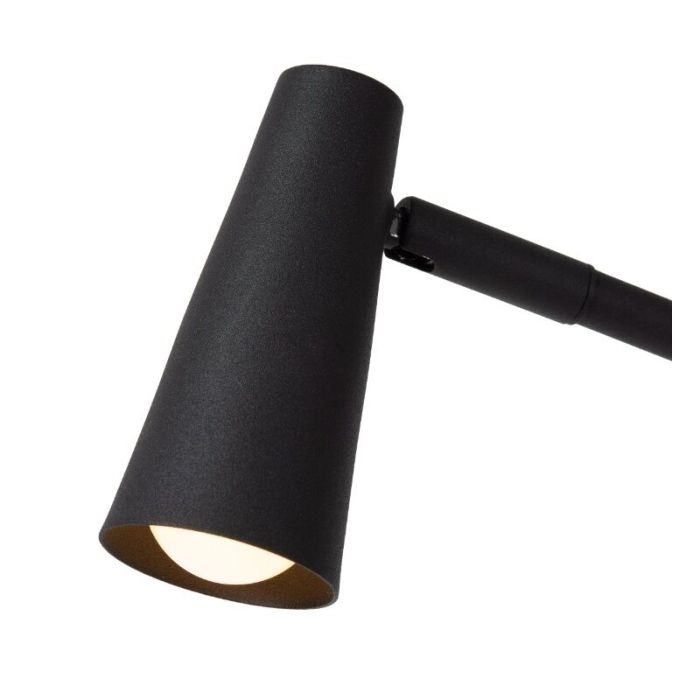 Lampada da tavolo ricaricabile moderna nera, Stirling, 3W, 2700K LED, controllo touch