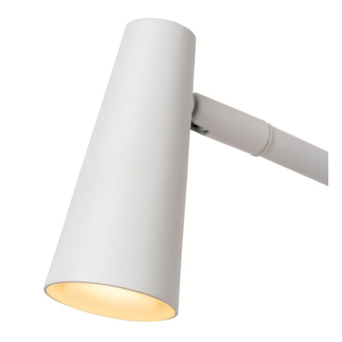 Lampada da tavolo ricaricabile moderna bianca, Stirling, 3W, 2700K LED, controllo touch