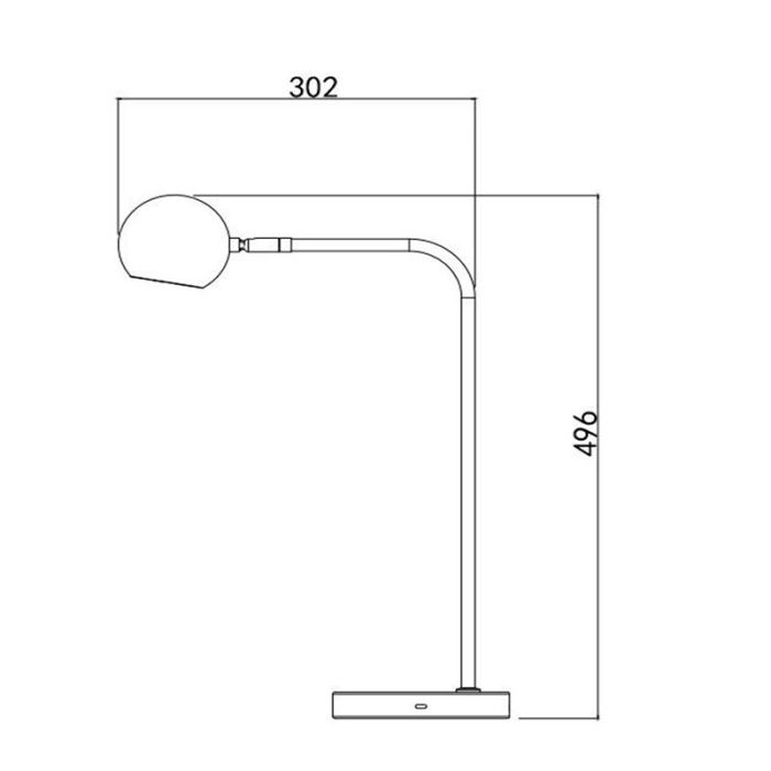 Lampada da tavolo ricaricabile moderna nera, Comet, 3W, 2700K LED, controllo touch