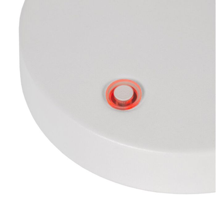 Lampada da tavolo ricaricabile moderna bianca, Comet, 3W, 2700K LED, controllo touch