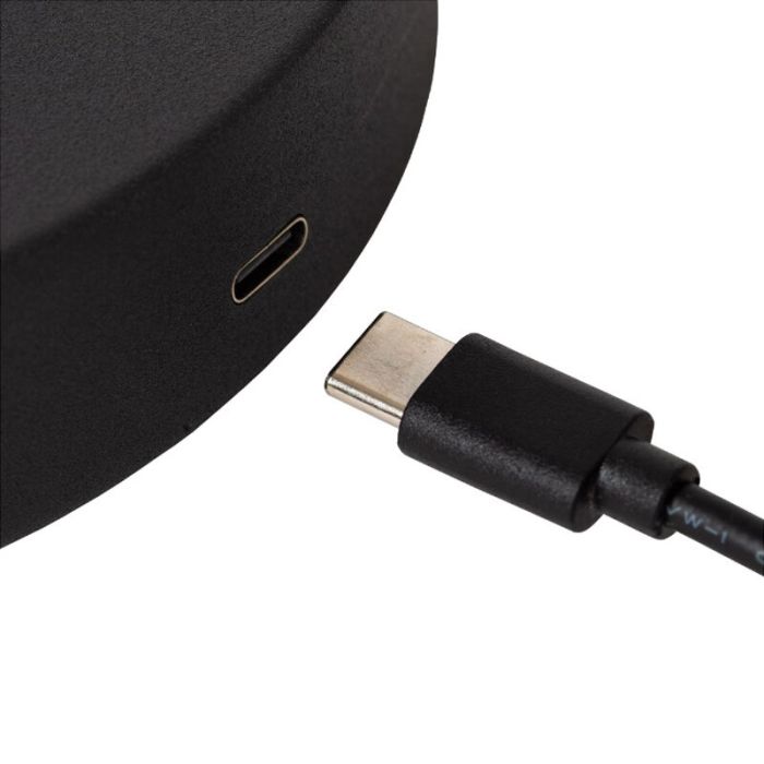 Lampada da terra ricaricabile moderna nera, Stirling, 3W, 2700K LED, controllo touch