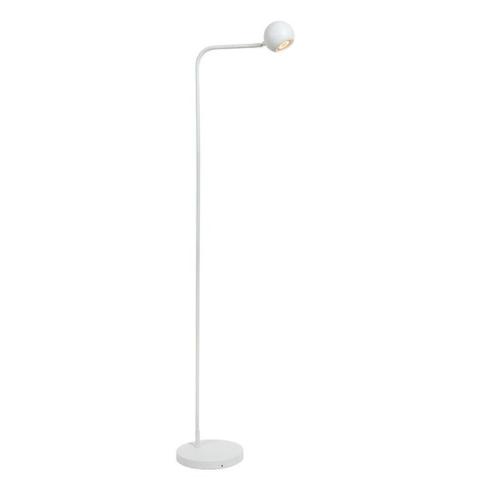 Lampada da terra ricaricabile moderna bianca, Comet, 3W, 2700K LED, controllo touch