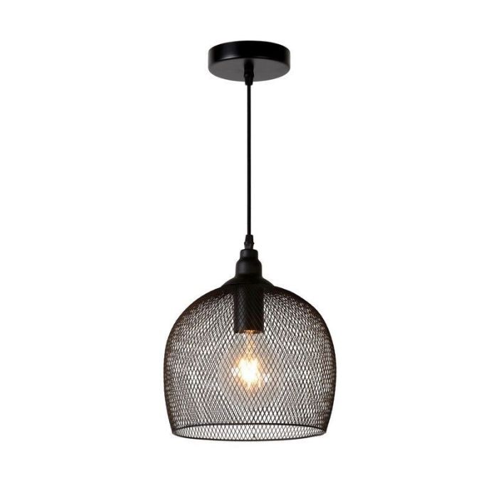 Lampada a sospensione retrò nera, Mesh