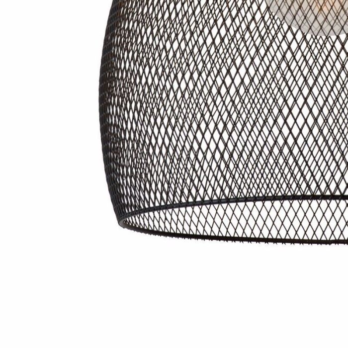 Lampada a sospensione retrò nera, Mesh