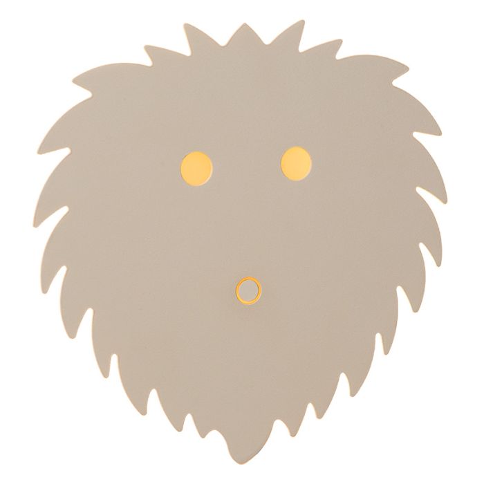 Applique da parete per bambini moderna beige, Charlie, 5W, dim to warm LED, controllo touch
