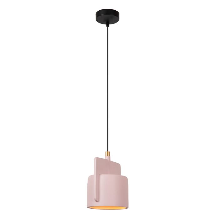 Lampada a sospensione in cemento rosa, Ninja