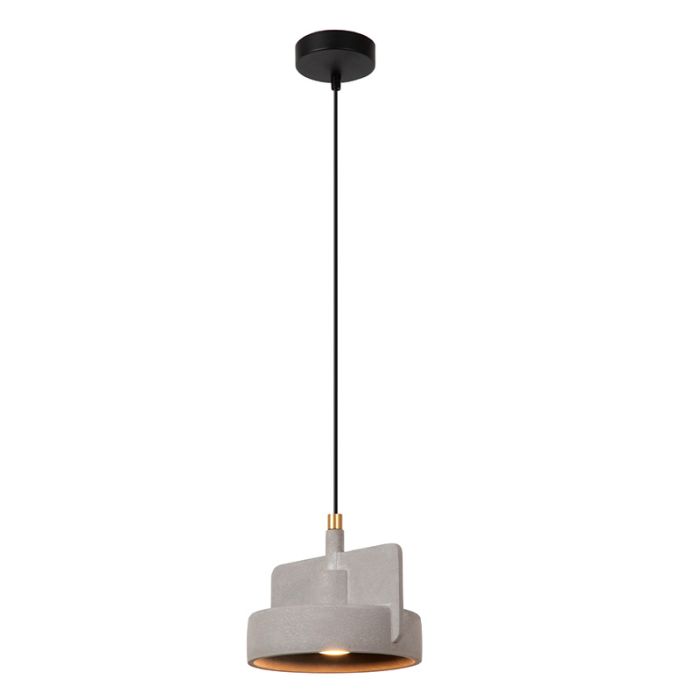 Lampada a sospensione in cemento grigia, Ninja