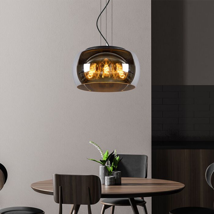 Lampada a sospensione moderna grigia, Olivia