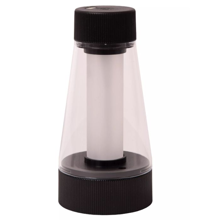Lampada da tavolo da esterno ricaricabile moderna nera, Lorali, 1,2W, 2700K LED, IP44, controllo touch