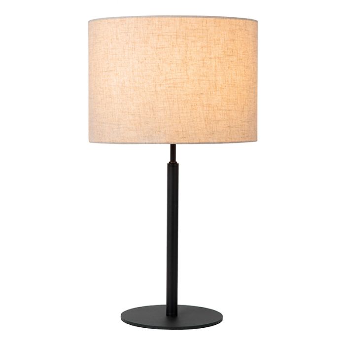 Lampada da tavolo rustica beige, Maya, con interruttore