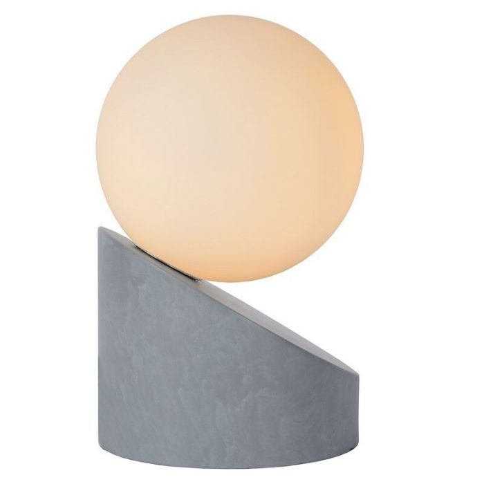 Lampada da tavolo moderna grigia, Len, con interruttore