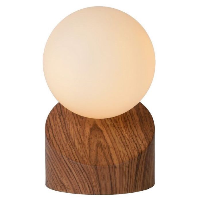 Lampada da tavolo moderna marrone, Len, con interruttore