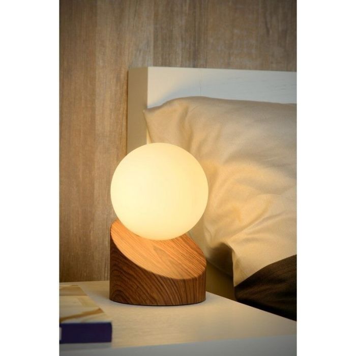 Lampada da tavolo moderna marrone, Len, con interruttore