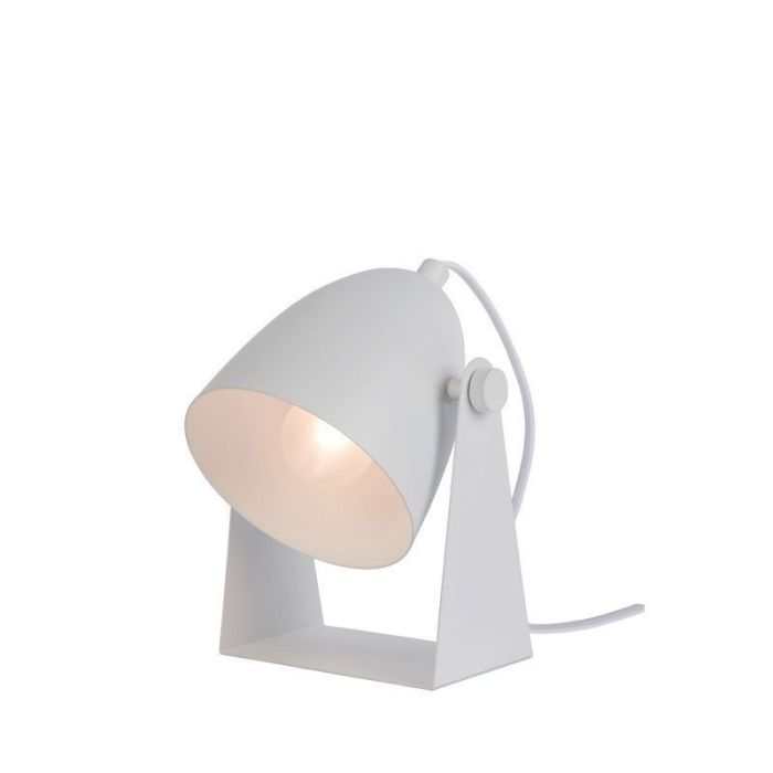 Lampada da tavolo moderna bianca, Chago, con interruttore