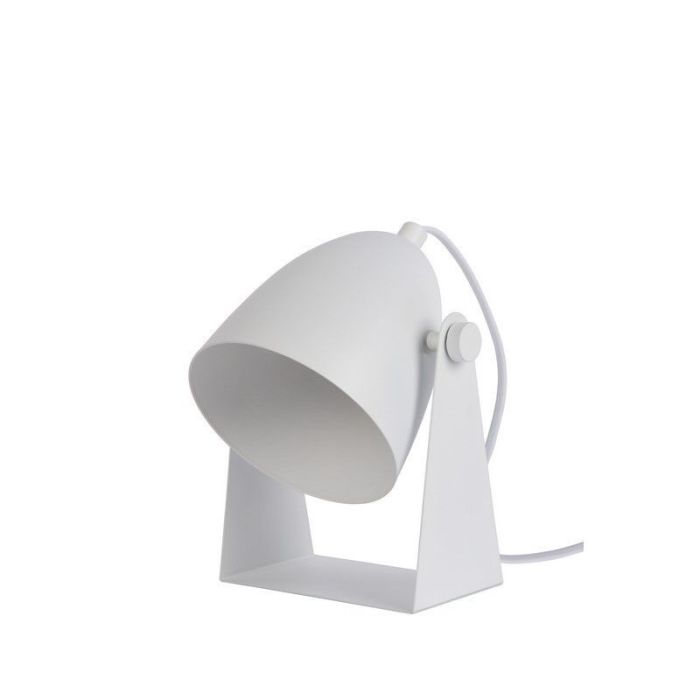 Lampada da tavolo moderna bianca, Chago, con interruttore