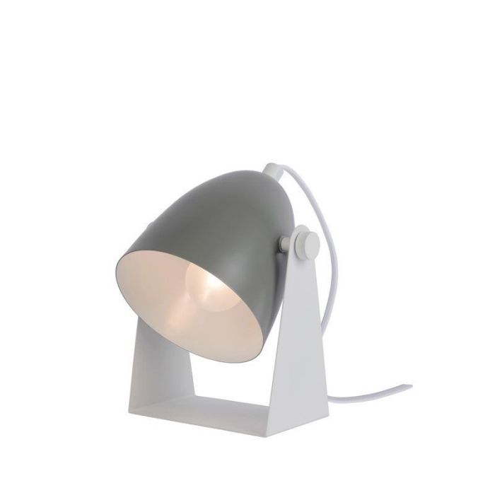 Lampada da tavolo moderna grigia, Chago, con interruttore