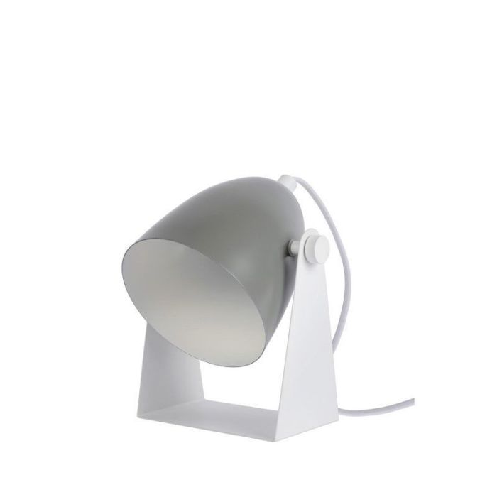 Lampada da tavolo moderna grigia, Chago, con interruttore