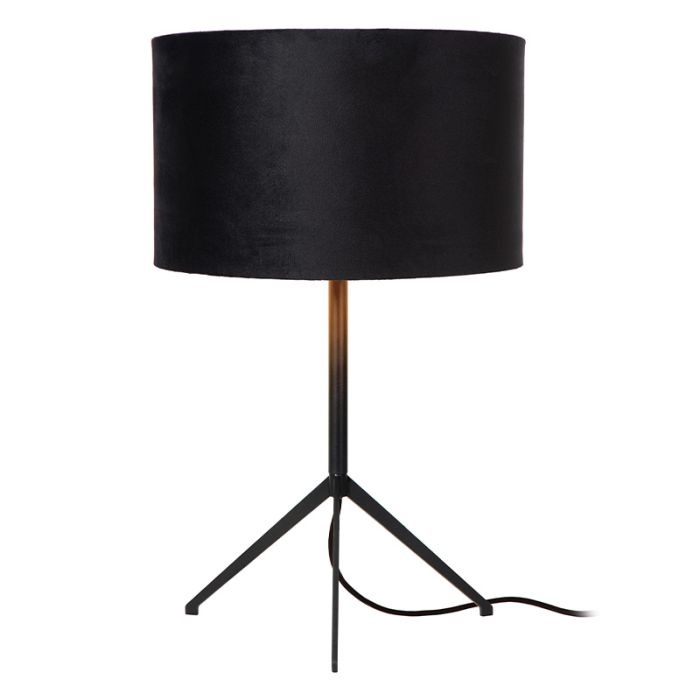 Lampada da tavolo moderna nera, Tondo, con interruttore