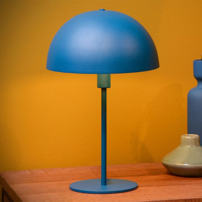 Lampada da tavolo moderna blu, Siemon, con interruttore