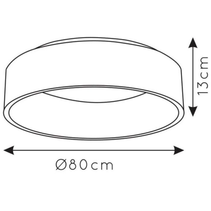 Plafoniera moderna bianca, Talowe, 80W, 3000K LED