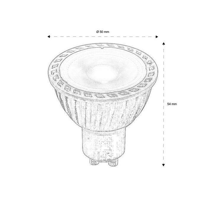 Lampada LED GU10 Nera, 5 Watt, Dimmerabile